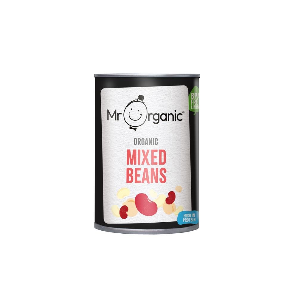 Mr Organic Mixed Beans tin 400g - Greenlands Health Store