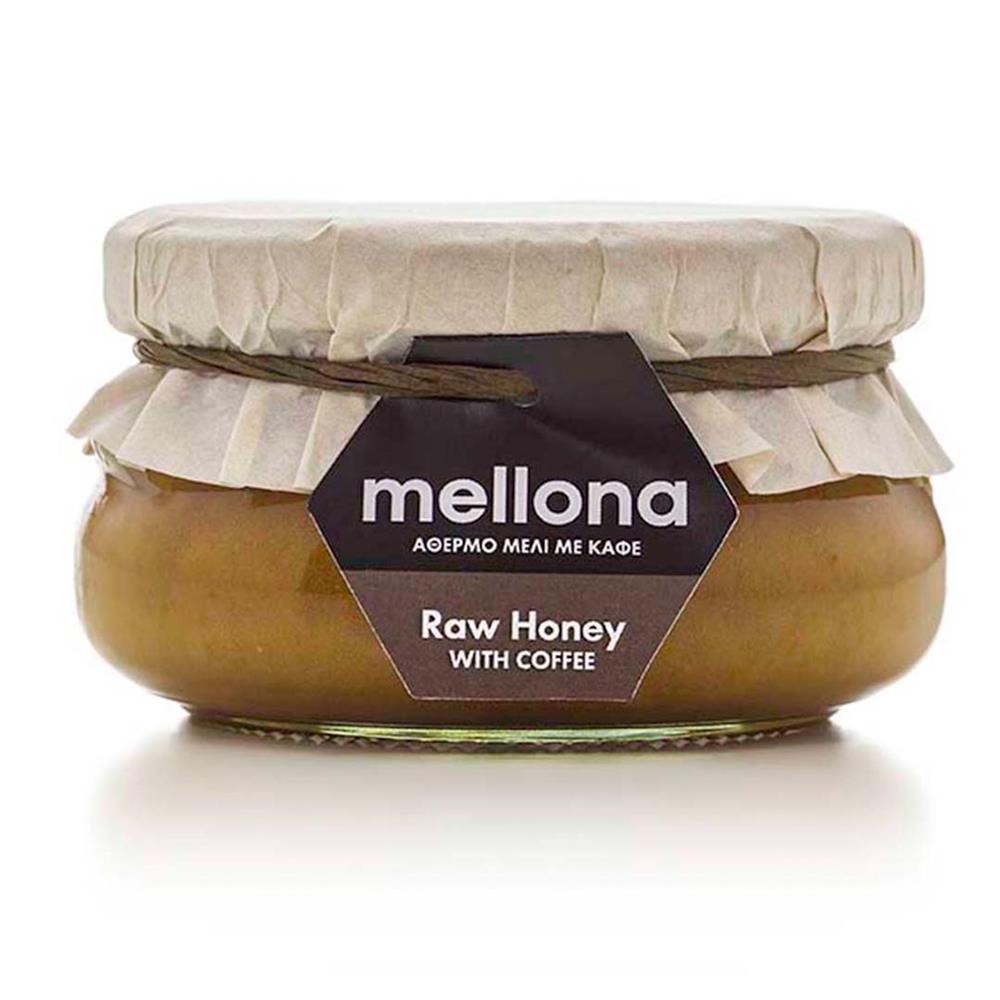 Mellona Cypriot Raw Honey with Coffee 230g - Greenlands Health Store