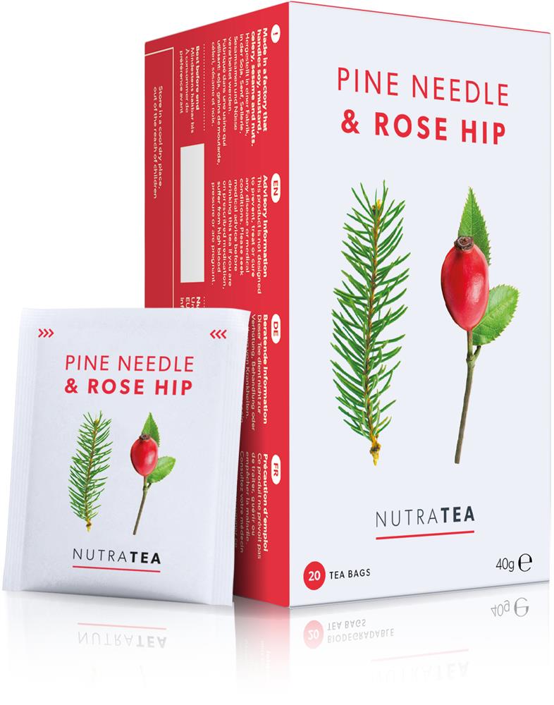 NutraTea Pine Needle & Rose Hip - 20 Tea Bags - Greenlands Health Store