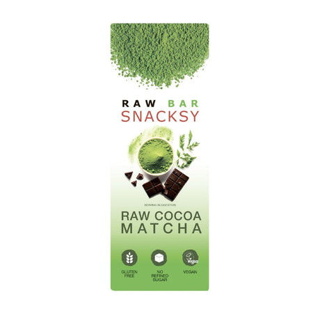 Snacksy Raw Chocolate alternative Matcha 40g - Greenlands Health Store
