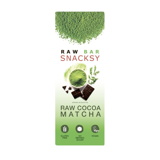 Snacksy Raw Chocolate alternative Matcha 40g - Greenlands Health Store