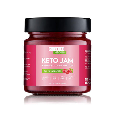 BeKeto - Keto Jam Super Raspberry 200g - Greenlands Health Store