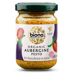 Biona Aubergine Pesto Organic 140g - Greenlands Health Store