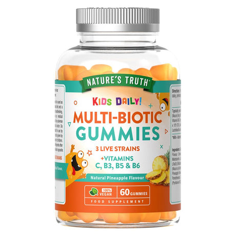 Multi - Biotic 3 Live Strains + Vits C B3 B5 & B6 60 gummies - Greenlands Health Store