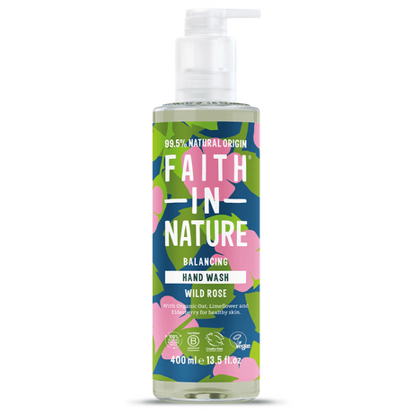 Faith in Nature Wild Rose Hand Wash 400ml - Greenlands Health Store