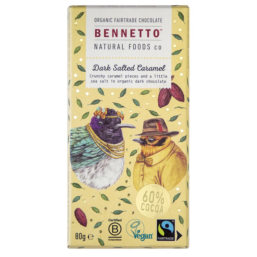 Organic Chocolate Bar Salted Caramel 80g - Greenlands Health Store