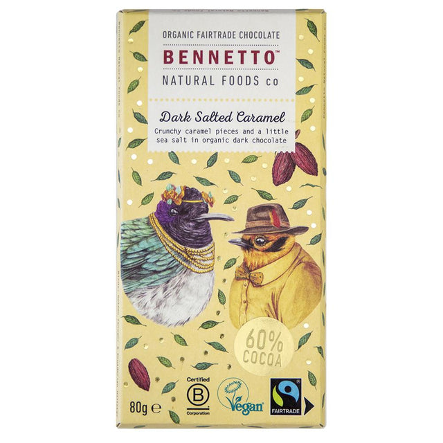 Organic Chocolate Bar Salted Caramel 80g - Greenlands Health Store