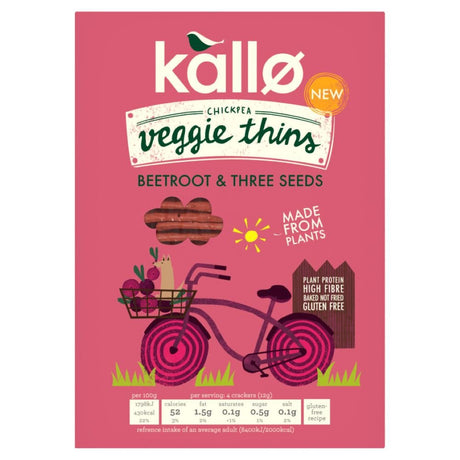 Kallo Beetroot Mixed Seeds Veggie Thins 100g - Greenlands Health Store
