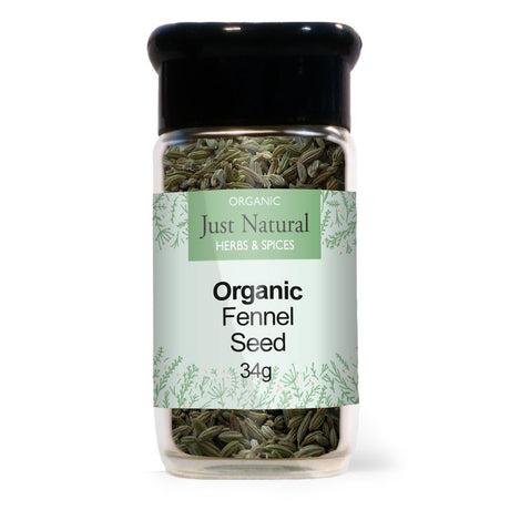 Organic Fennel Seed (Glass Jar) 34g - Greenlands Health Store