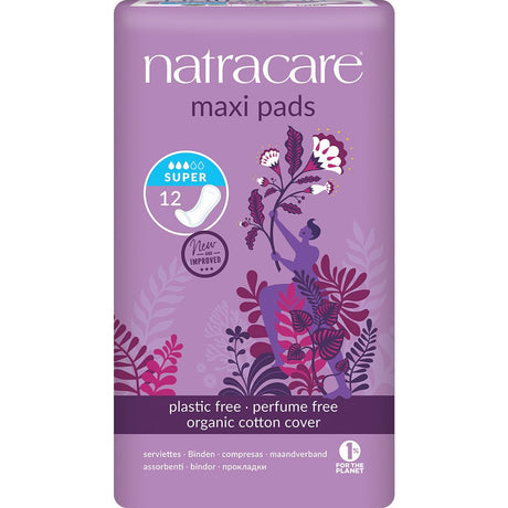 Natural Maxi Pads Super 12's - Greenlands Health Store