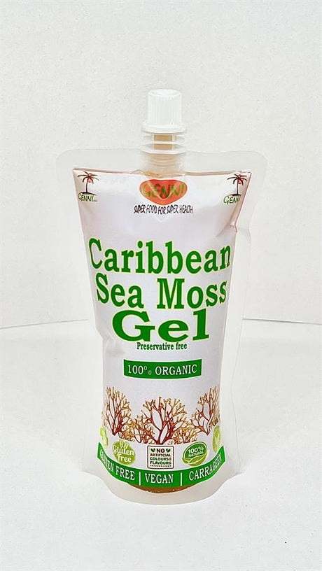 Sea Moss Gel in Eco Pouches (aka Irish Moss Gel Carrageen) 250ml - Greenlands Health Store