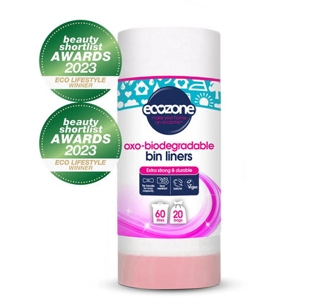 Biodegradable Bin Liners - 60lt - 20 bags - Greenlands Health Store