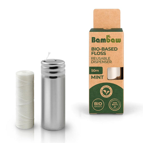 Bambaw | Reusable stainless-steel floss dispenser | PLA - Greenlands Health Store