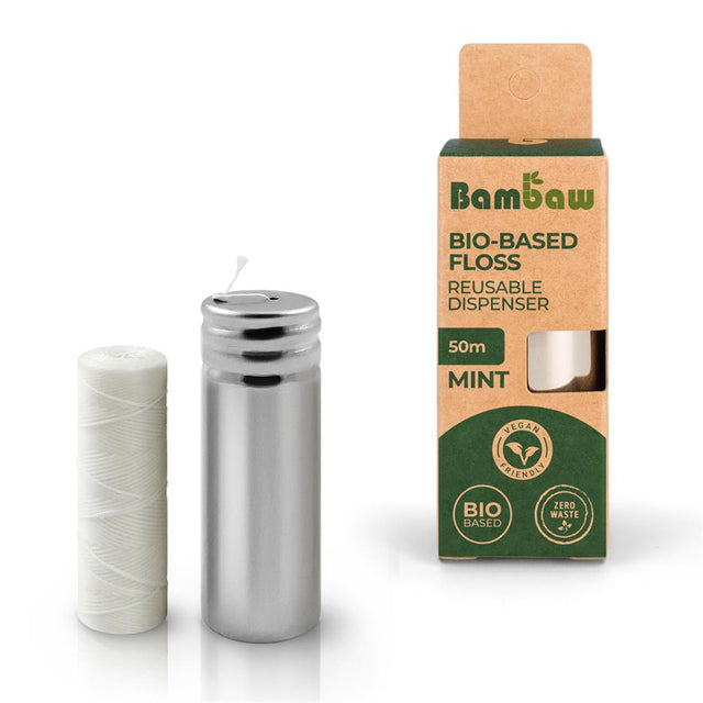 Bambaw | Reusable stainless-steel floss dispenser | PLA - Greenlands Health Store