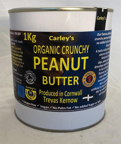 Organic CRUNCHY Peanut Butter 1kg Eco Tin - Greenlands Health Store