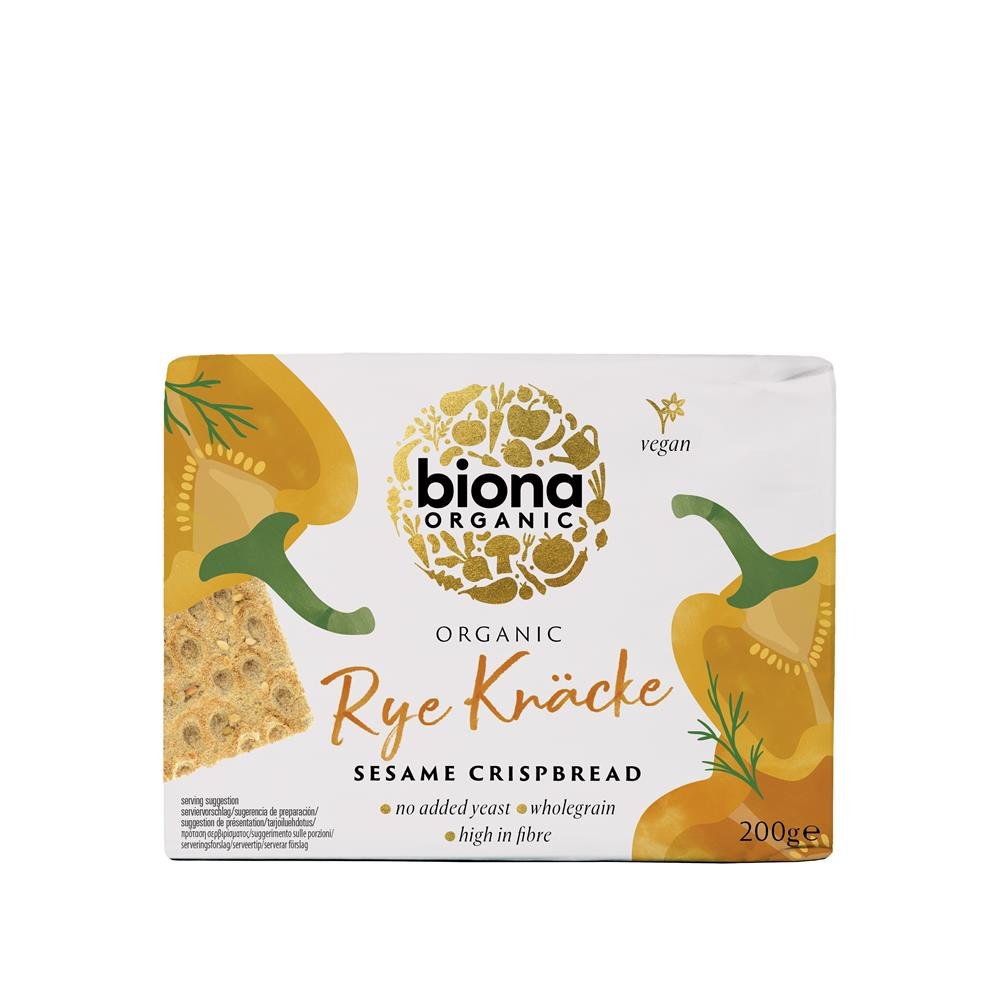 Organic Rye Crispbread Sesame 200g - Greenlands Health Store