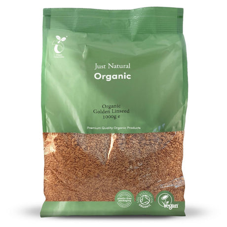 Organic Golden Linseed 1000g - Greenlands Health Store