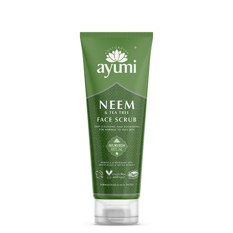 Ayumi Neem & Tea Tree Face Scrub 125ml - Greenlands Health Store