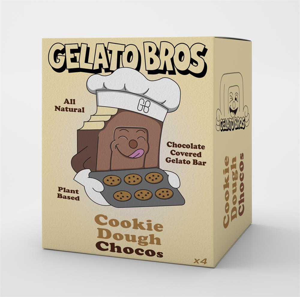 Gelato Bros Cookie Dough Chocos 4 x 50ml - Greenlands Health Store