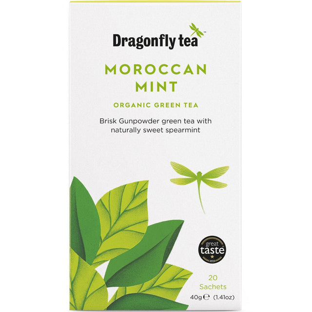 Dragonfly Organic Moroccan Mint Green Tea 20 bag - Greenlands Health Store