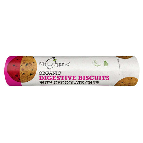 Mr Organic Chocolate Chip Digestives Biscuits 250g - Greenlands Health Store