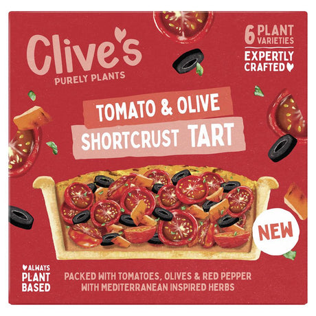 Clive's (Non Organic) Tomato and Olive Shortcrust Tart 150g - Greenlands Health Store