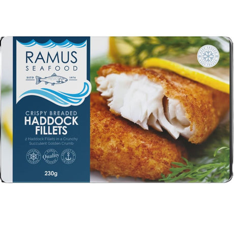 Ramus Seafood Frozen Crispy Breaded Haddock 240g - Greenlands Health Store