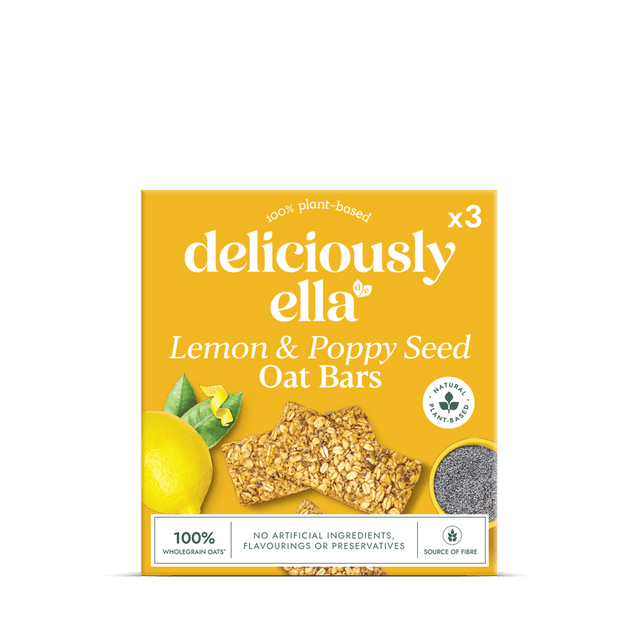 Deliciously Ella Lemon & Poppyseed Oat Bar Multipack (3 x 50g) - Greenlands Health Store