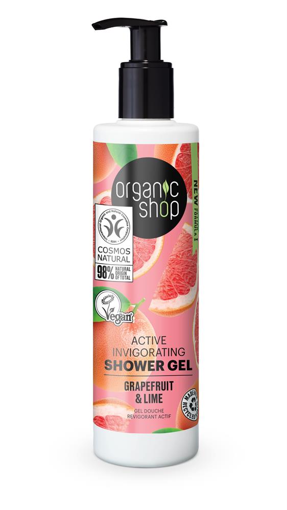 OS Active Invigorating Shower Gel Grapefruit & Lime (280ml) - Greenlands Health Store