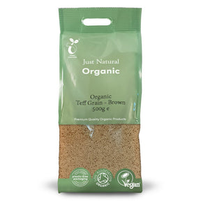 Organic Teff Grain - Brown 500g - Greenlands Health Store