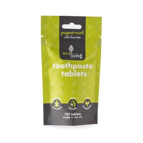 Ecoliving Toothpaste Fluoride - 125 Tablets - Greenlands Health Store