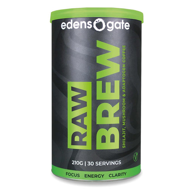 Edensgate RAWBREW Shilajit Mushroom Coffee With Vitamins - 210g - Greenlands Health Store