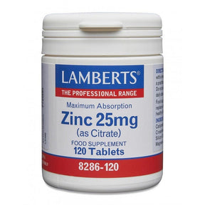 Zinc 25mg (as Citrate) 120 tablet - Greenlands Health Store