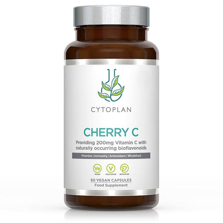 Cherry C Wholefood Vit C 200mg 60 capsules - Greenlands Health Store