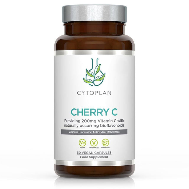 Cherry C Wholefood Vit C 200mg 60 capsules - Greenlands Health Store