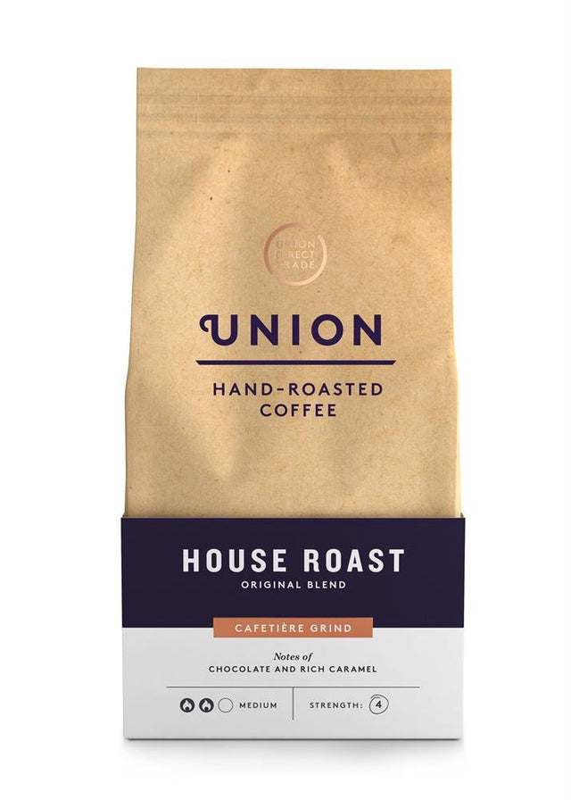 Union Hand - Roasted Coffee House Roast - Cafetiere Grind - Greenlands Health Store