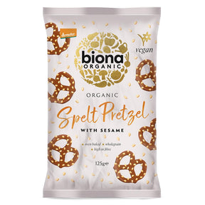 Organic Spelt Pretzels with Sesame 125g - Greenlands Health Store
