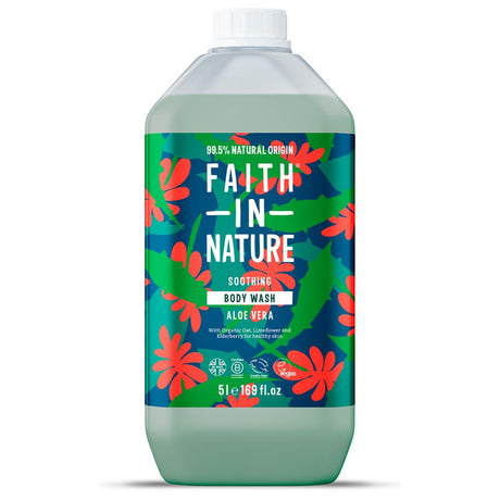 Faith in Nature Aloe Vera Body Wash 5 Litre - Greenlands Health Store