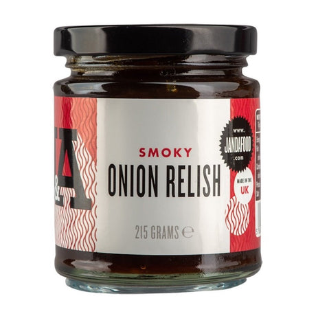 J&A Smoky Onion Relish 215g - Greenlands Health Store