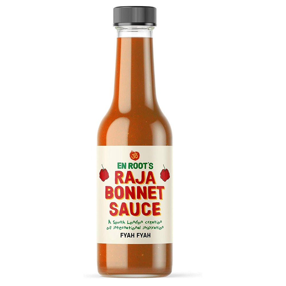 Raja Bonnet Fyah Fyah Sauce - Fresh Scotch Bonnet Kesar Mango & Spices 250ml - Greenlands Health Store