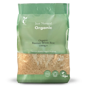 Organic Basmati White Rice 1000g - Greenlands Health Store