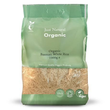 Organic Basmati White Rice 1000g - Greenlands Health Store