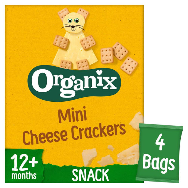 Mini Organic Cheese Crackers Toddler Snack 4x20g - Greenlands Health Store