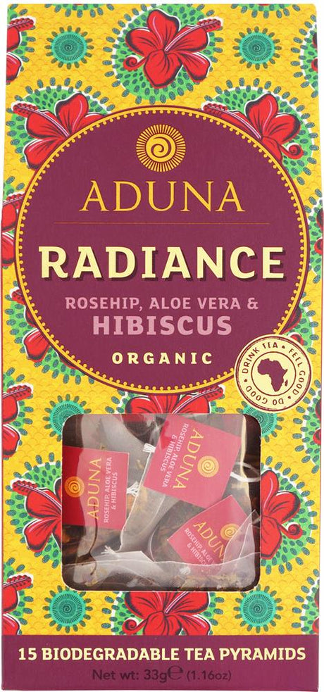 Aduna Radiance Super-Tea with Rosehip & Hibiscus (15 Pyramids) - Greenlands Health Store