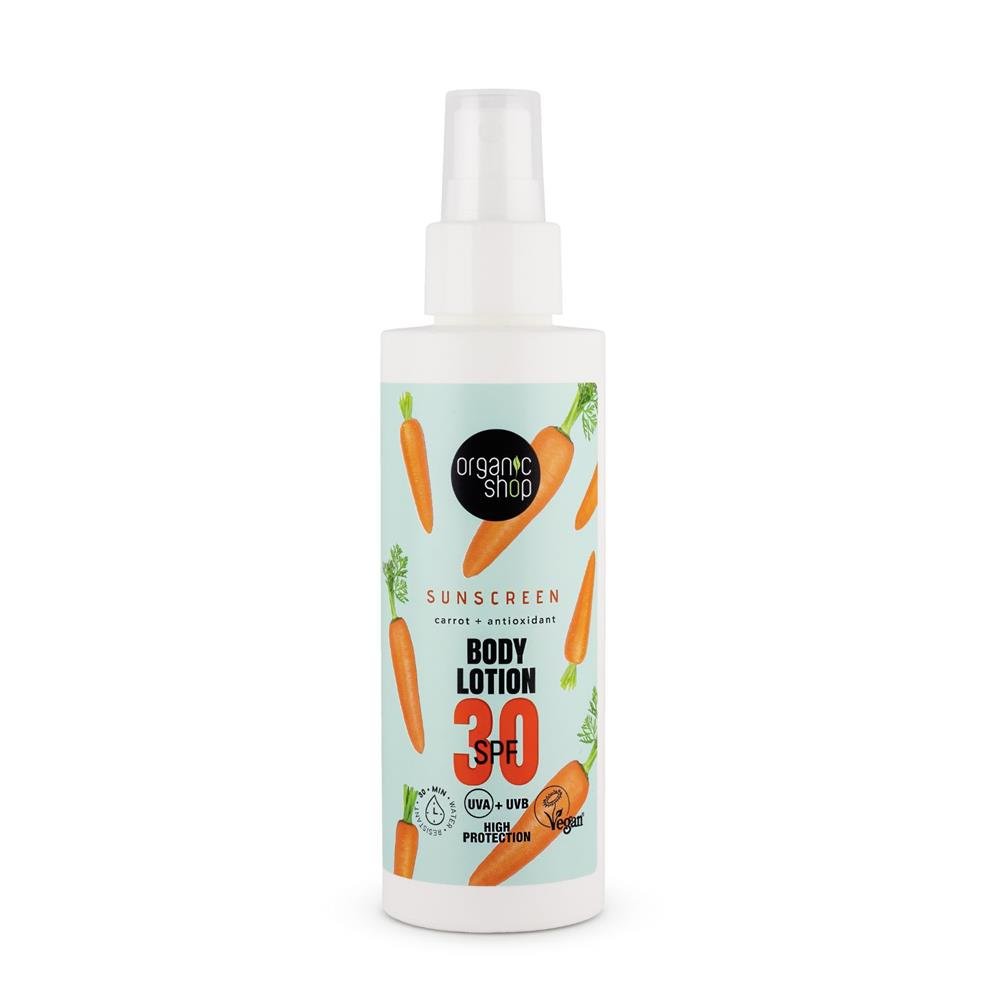 OrganicShop Sunscreen BodyLotion SPF30 150ml - Greenlands Health Store