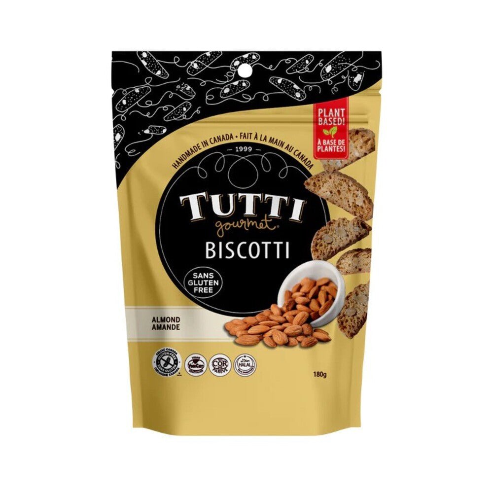 Tutti Handmade Gluten Free Vegan Almond Biscotti 180g - Greenlands Health Store