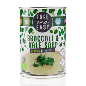 Free & Easy Low Salt Organic Broccoli & Kale Soup 400g - Greenlands Health Store