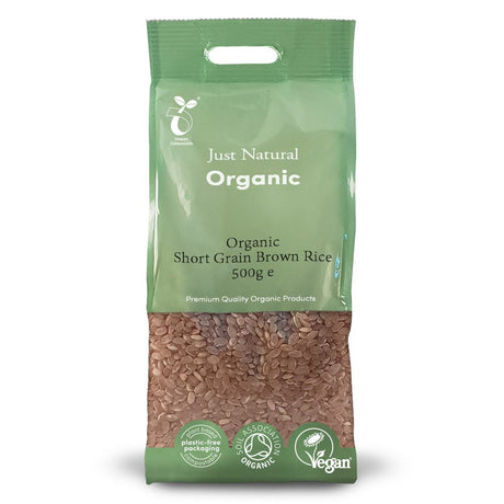 Organic Short Grain Brown Rice 500g - Greenlands Health Store