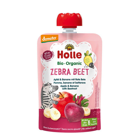 Holle Organic Baby Food Pouch - Zebra Beet 100g - Greenlands Health Store