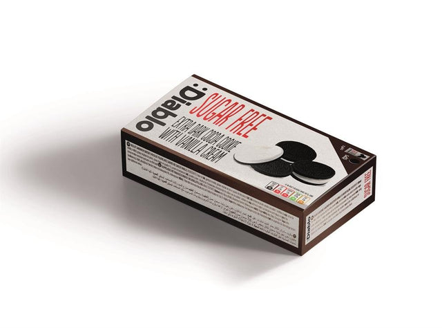 Sugar Free Extra Dark Sandwich Cookies Box - Greenlands Health Store